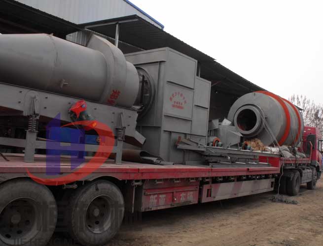 JHS6210沙子烘幹機裝車(chē)發(fā)貨過程